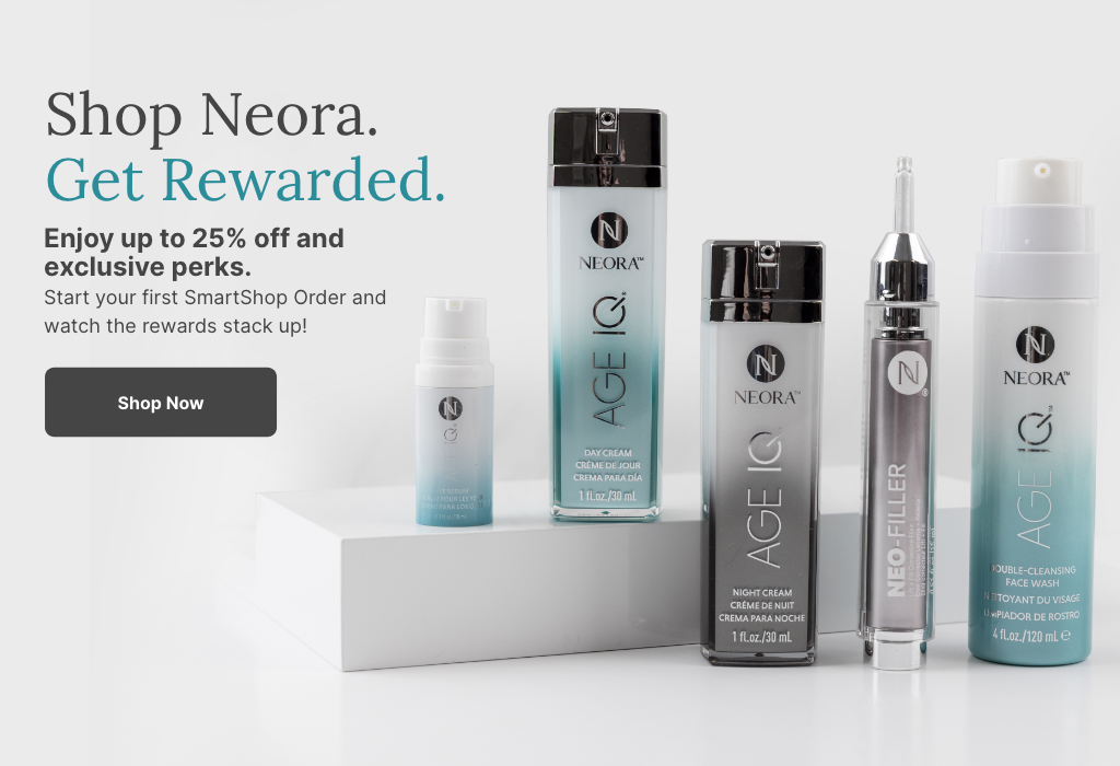 Shop Neora. Get Rewarded. Enjoy up to 25% off and exclusive perks. Featured a bundle of Neora Skincare products.